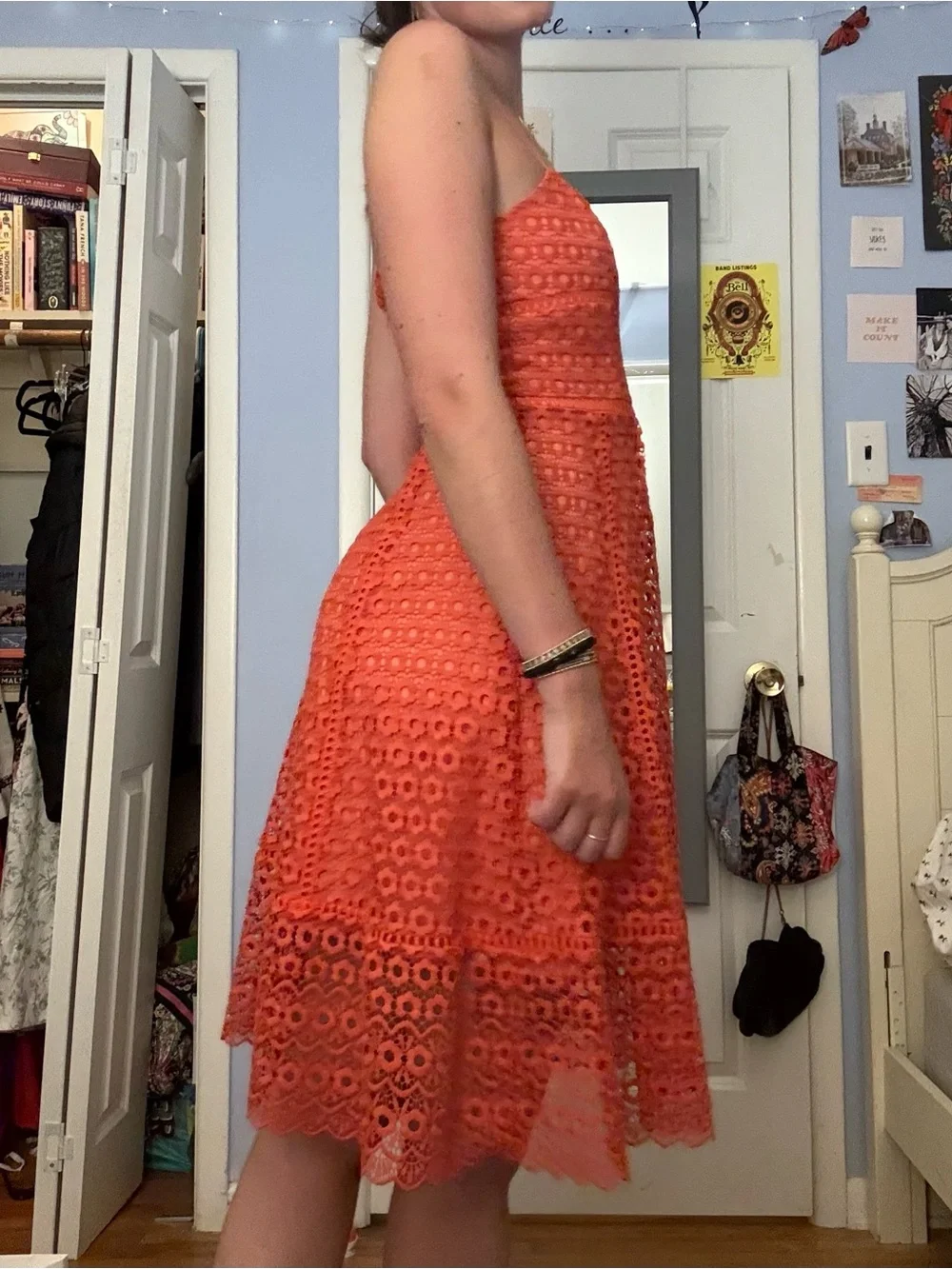 Orange Lace J Crew Dress